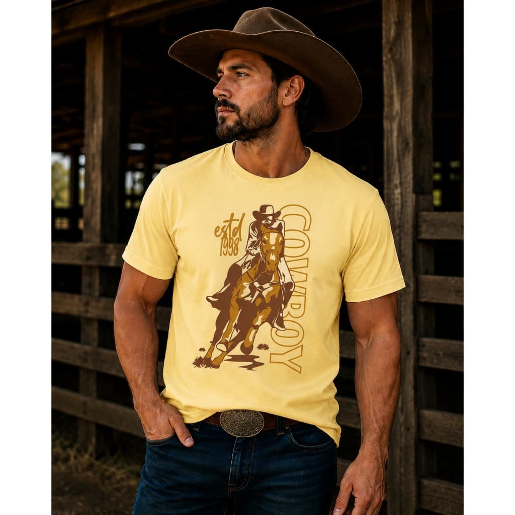 Camisa Camiseta Masculino Texas Boiadeiro Algodão 30.1