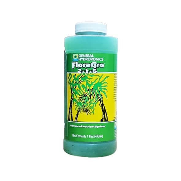 Fertilizante FloraGro (2-1-6) 473ml - General Hydroponics – Fertilizante base de Crescimento