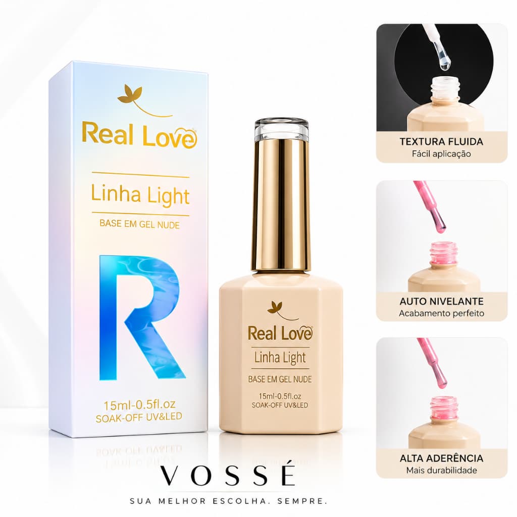 Base em Gel Blindada Real Love 15ml Led UV
