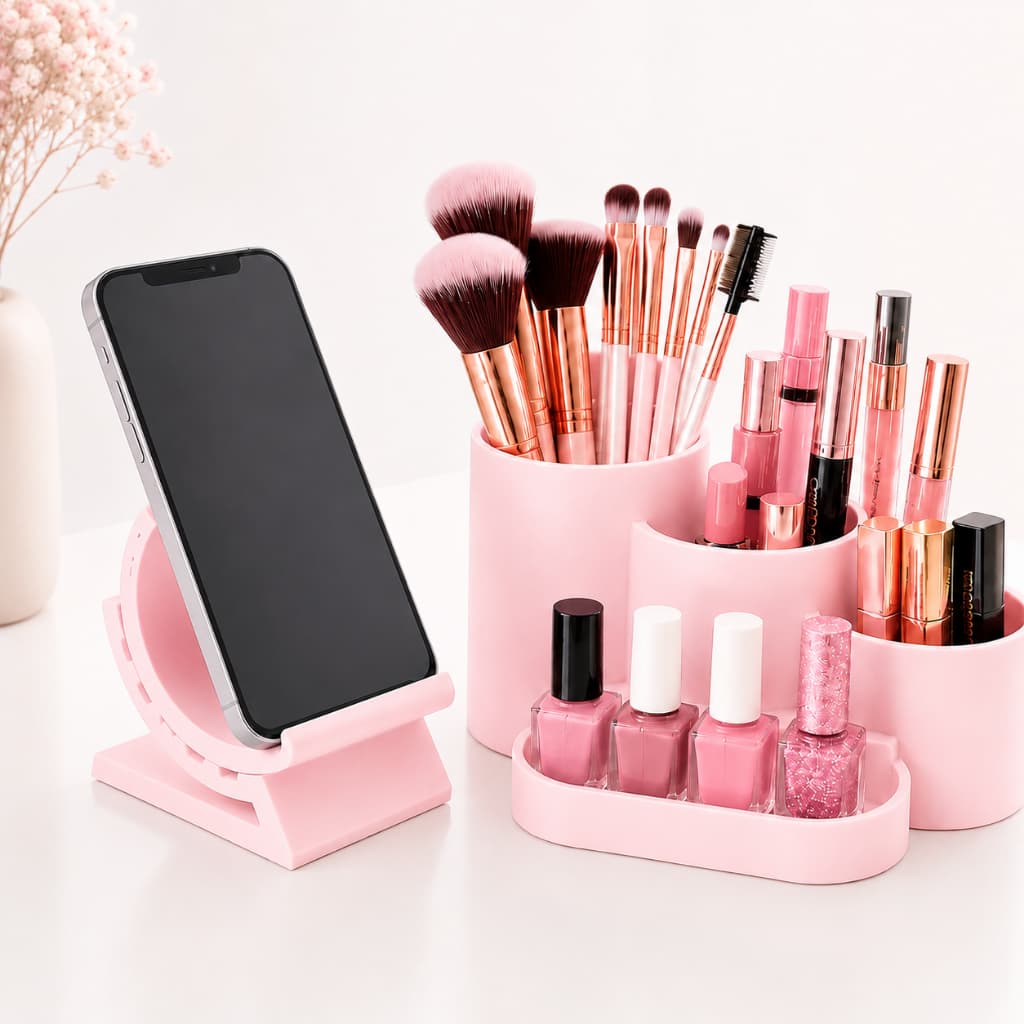 Organizador de Mesa Porta Celular, Porta Canetas e Porta Clips designer moderno  para seu escritório ou em casa