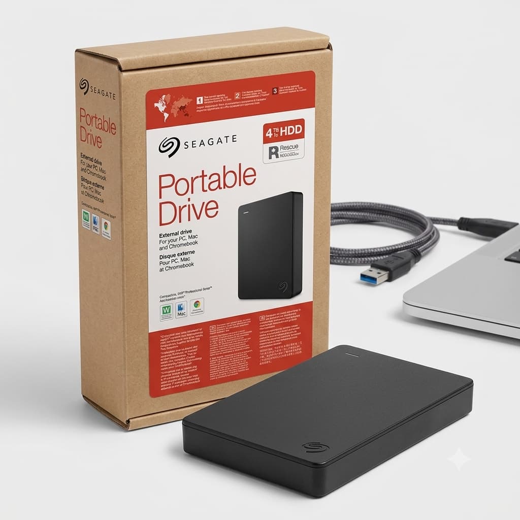 HD Externo Portátil Seagate 4TB USB 3.0 Alta Velocidade para PC Notebook e Mac + NF