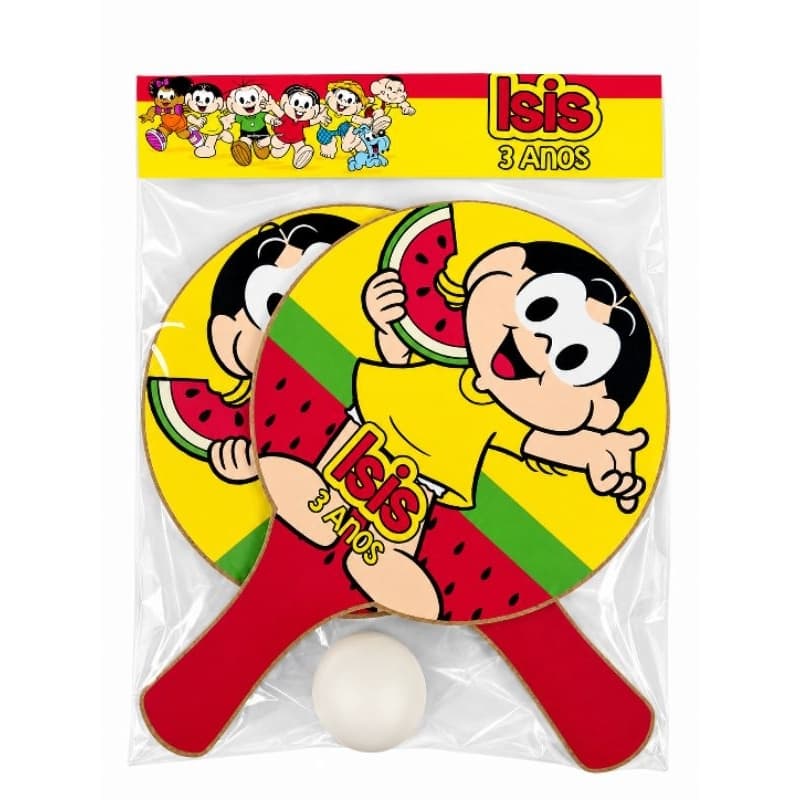 KIT 10 PARES DE RAQUETE PING PONG INFANTIL LEMBRANCINHA