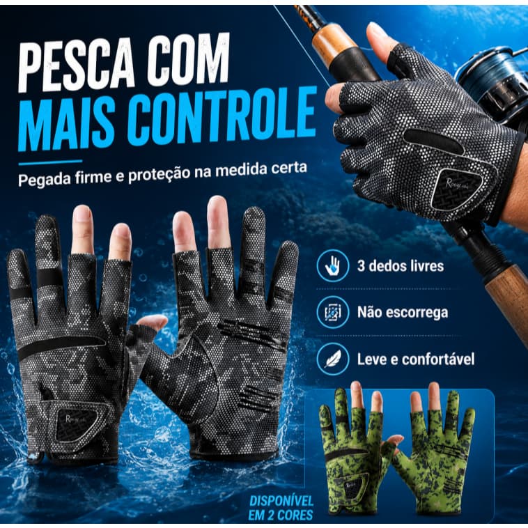 Luvas De Pesca Para Homens E Mulheres Proteção Peixe Pescaria Ajustável Resistente Confortável
