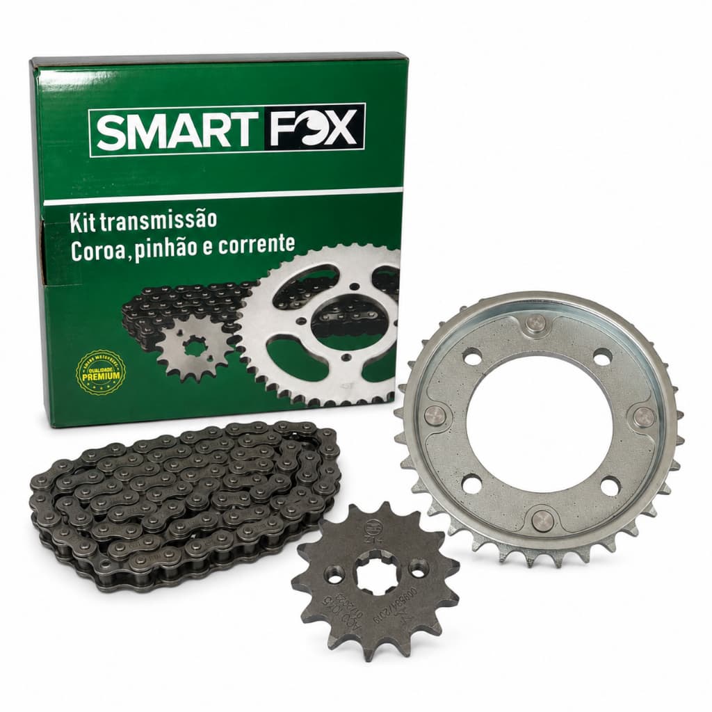 Kit Relação Transmissão Moto Honda Biz 110i Anos 2016 a 2024 Smart Fox