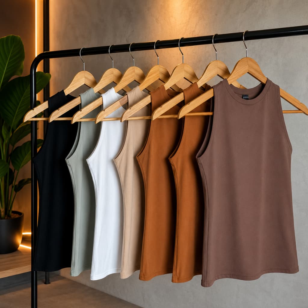 Kit 3 Regatas Blusinha Feminina Suplex Duplo Básica Elegante Moda Blogueira Tendencia