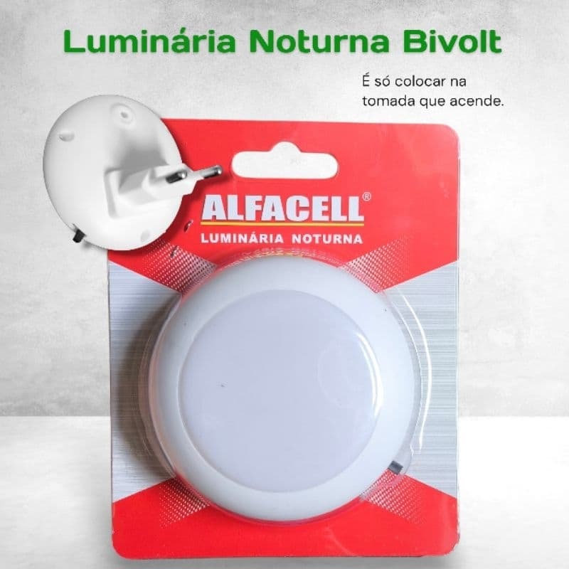 Luminária de tomada led Noturna Bivolt