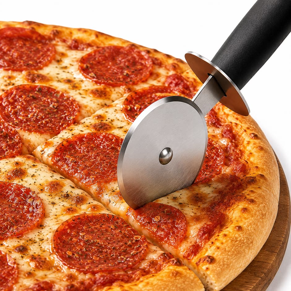 Cortador de Pizza e Massa Fatiador de Pizza Inox