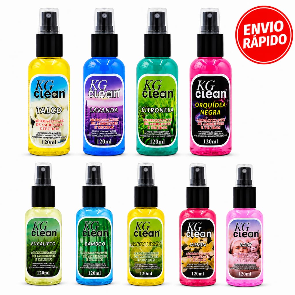 Aromatizador de Ambientes Home Spray KG Clean Perfume para Casa e Tecidos 120ml