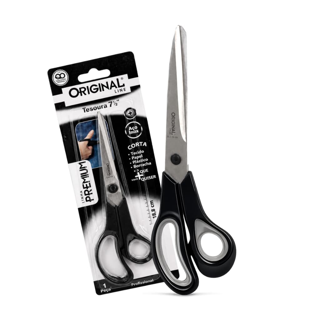 Tesoura Profissional Costura 7 1/2" Original Line em Aço Inox Tesoura Escola trabalho escolar