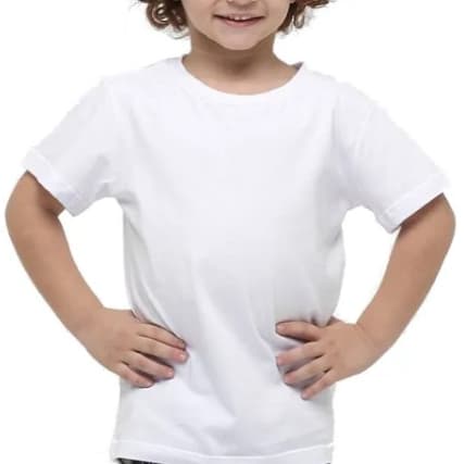 Kit 10 Camisetas Brancas Infantis 100% Poliéster Sublimação Infantil Menino Menina Blusa Atacado Lisa Revenda Uniforme