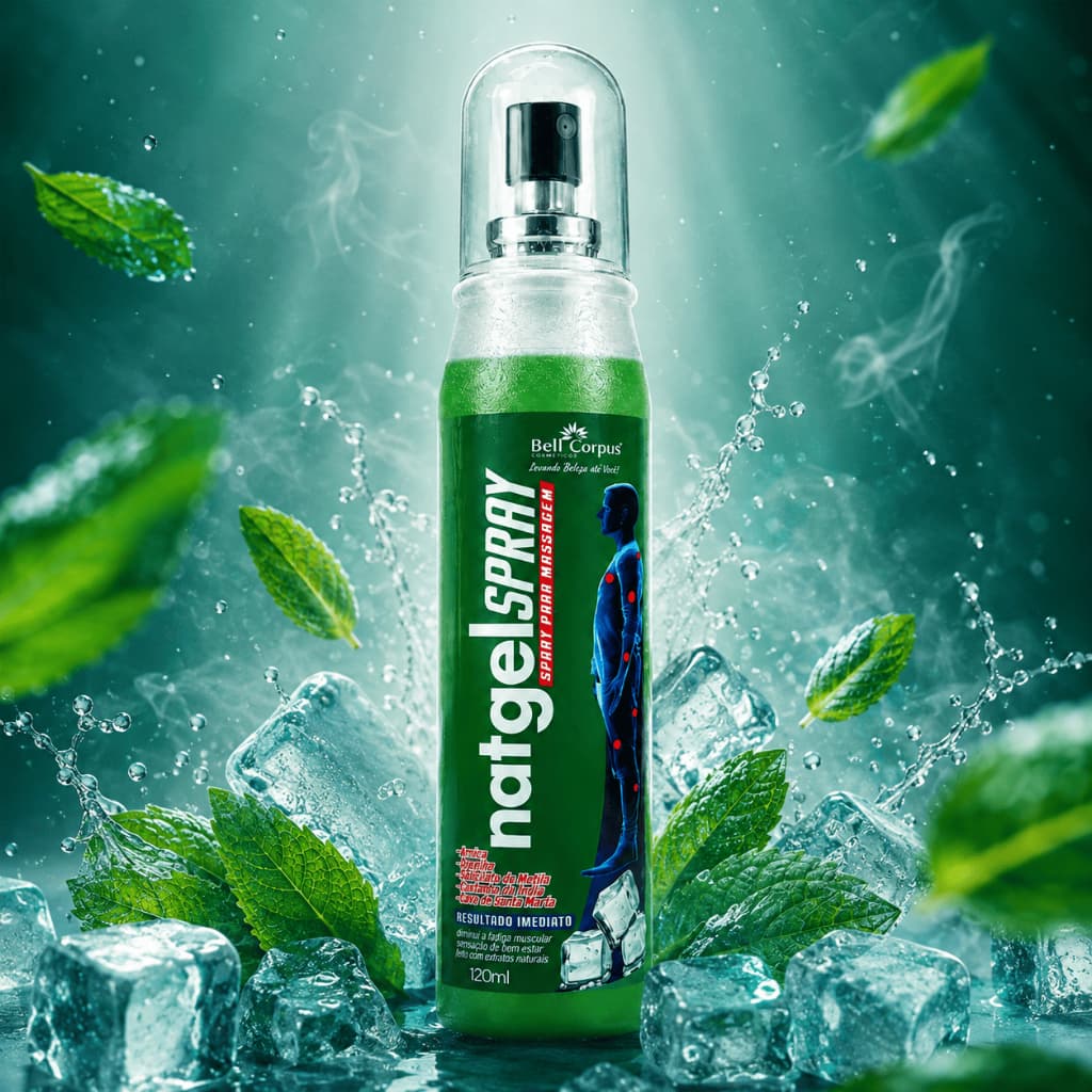 Natgel Spray Alivio de Dores  Bell Corpus Refrescância Imediata e Alívio 100ml