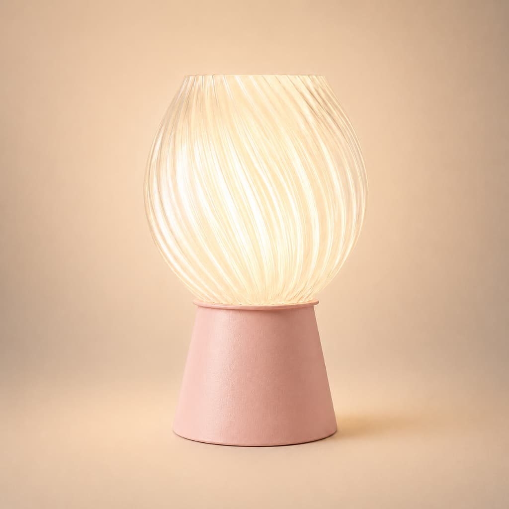 Abajur Luminária Decorativo 30cm Com Lâmpada Base Colorida Para Quarto Sala Escritório