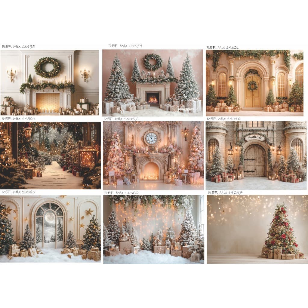 Fundo Fotográfico Natal Decoração Festa 1,50x2,20m Tecido