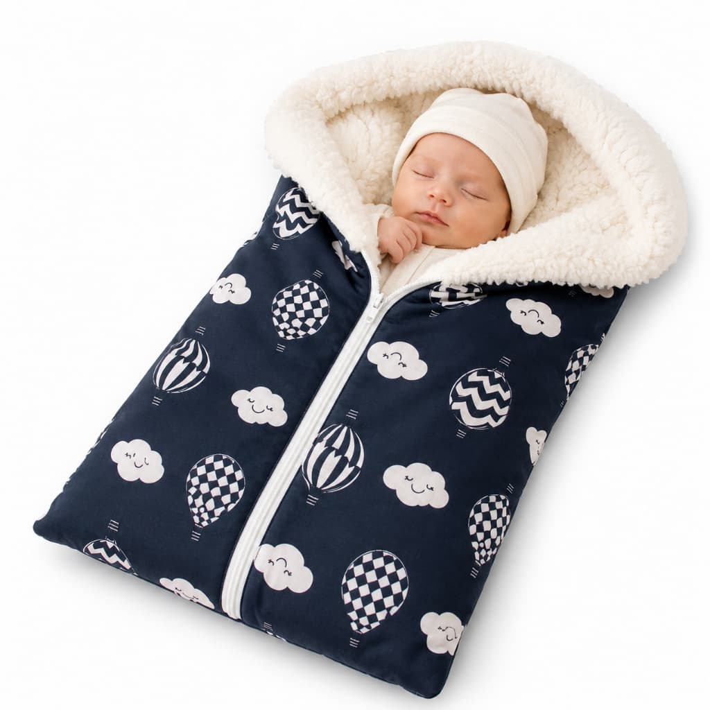 saco de dormir estampado casulo pra bebe SHERPA com ziper, enxoval, frio