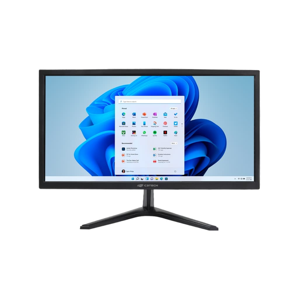 Monitor C3Tech MR-215 LED 21,5 Polegadas Full HD, Tela VA, 5ms, HDMI, VGA, VESA, Antirreflexo