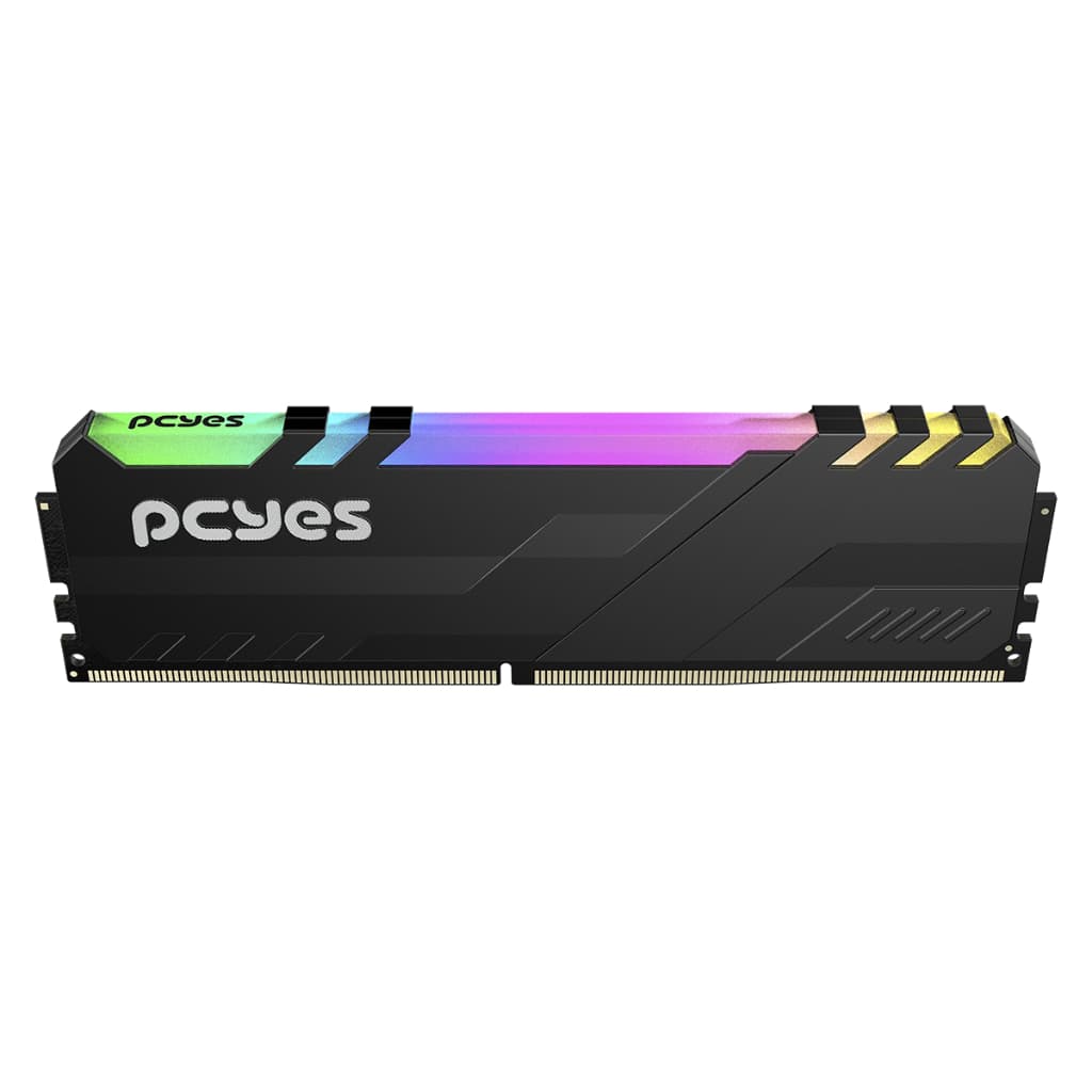 MEMORIA GAMER PCYES UDIMM 8GB DDR4 3200MHZ BLACK COM RGB - PM083200D4BR