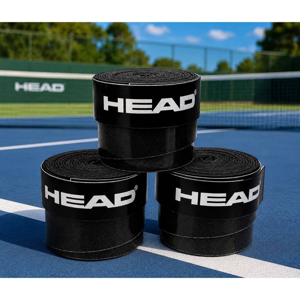 Overgrip Head preto Stick (pegajoso) - 3 unidades, para beach tennis, tennis, padel.