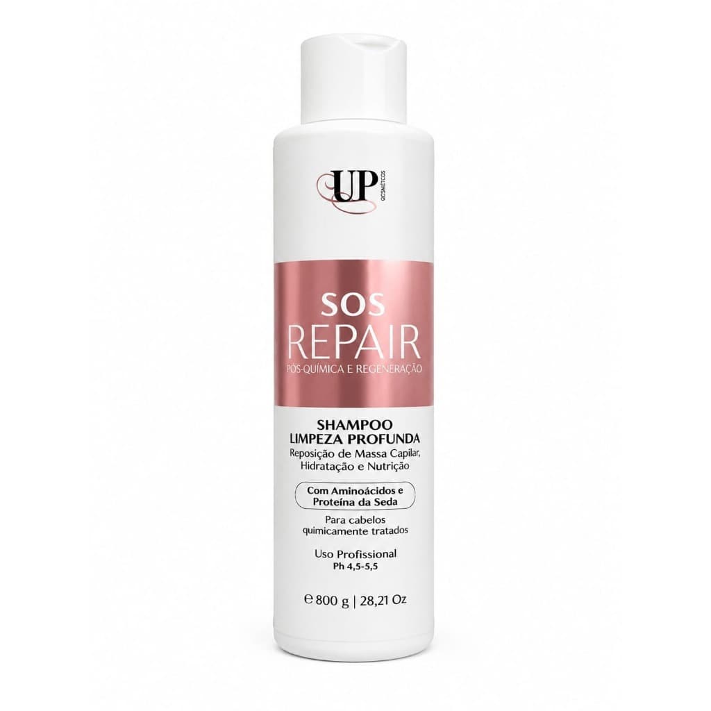 UP Élegance Shampoo Cronograma SOS Repair Essência Pós-Química 800g