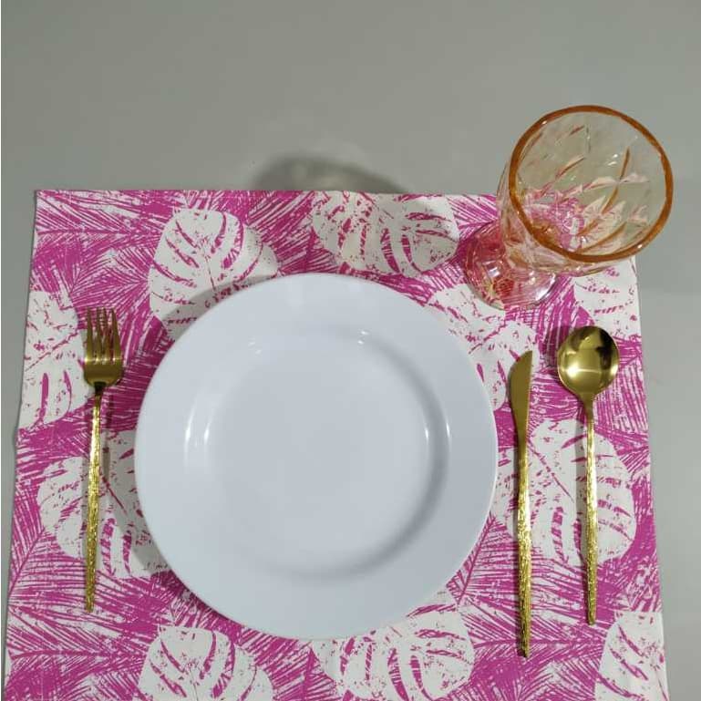 Kit 4 Jogos Americanos De Mesa Tecido Floral Vermelho Jogo Americano Para Mesa Posta Decoração
