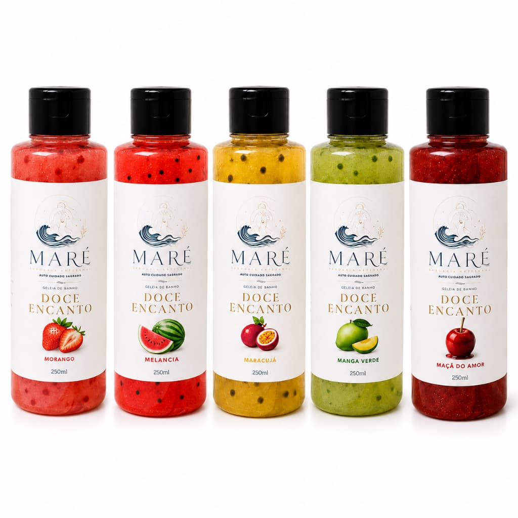 Geleia de Banho Corporal 250ml Artesanal Fragrância Frutada Premium