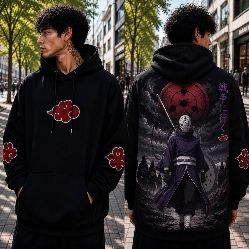 Moletom Preto Masculino Akatsuki Tobi - Envio Imediato