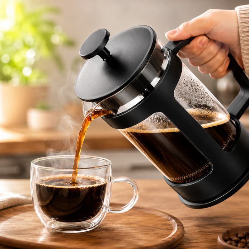 Cafeteira Prensa Francesa 600ml Vidro Filtro Inox Premium Envio Imediato!