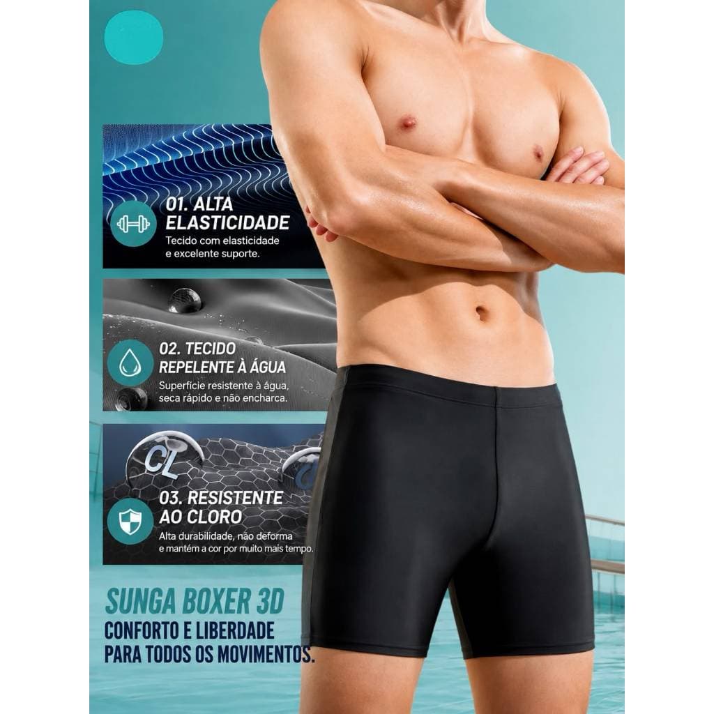 Sunga Boxer Masculina Slim Fitness Cores