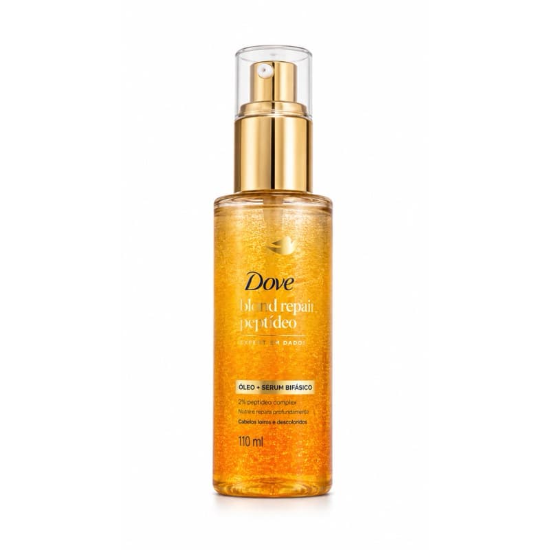 Óleo + Sérum Bifásico Dove Bond Repair Peptídeo 110ml | Reparação Profunda para Cabelos Loiros e Descoloridos