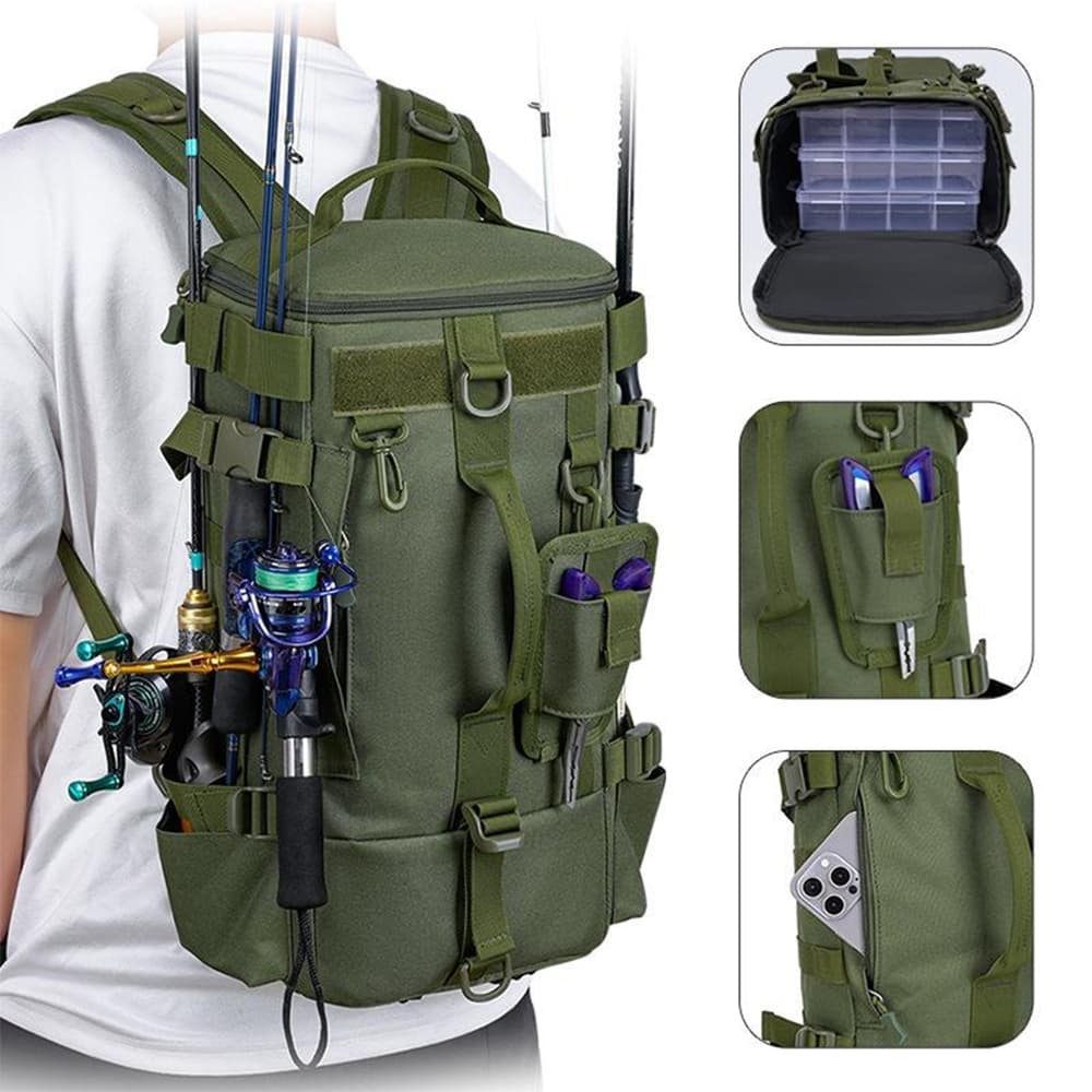 Bolsa de Pesca Portátil Bolsa para Equipamentos de Pesca Acessórios de Pesca ao Ar Livre