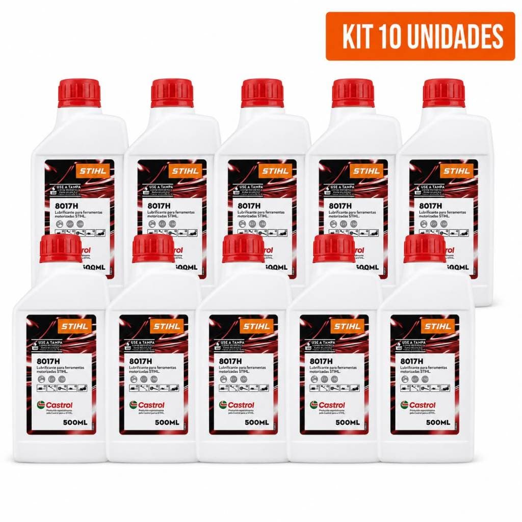 Kit 10 Óleo 2 Tempos Stihl 8017H 500ml Original Castrol