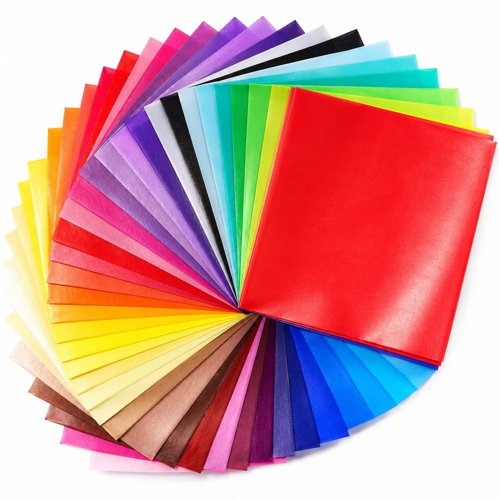 Papel Seda Colorido Liso 30x30cm kit 50 ou 100 Folhas para Presentes, Buquês,Pipa, Artesanato e Embalagens