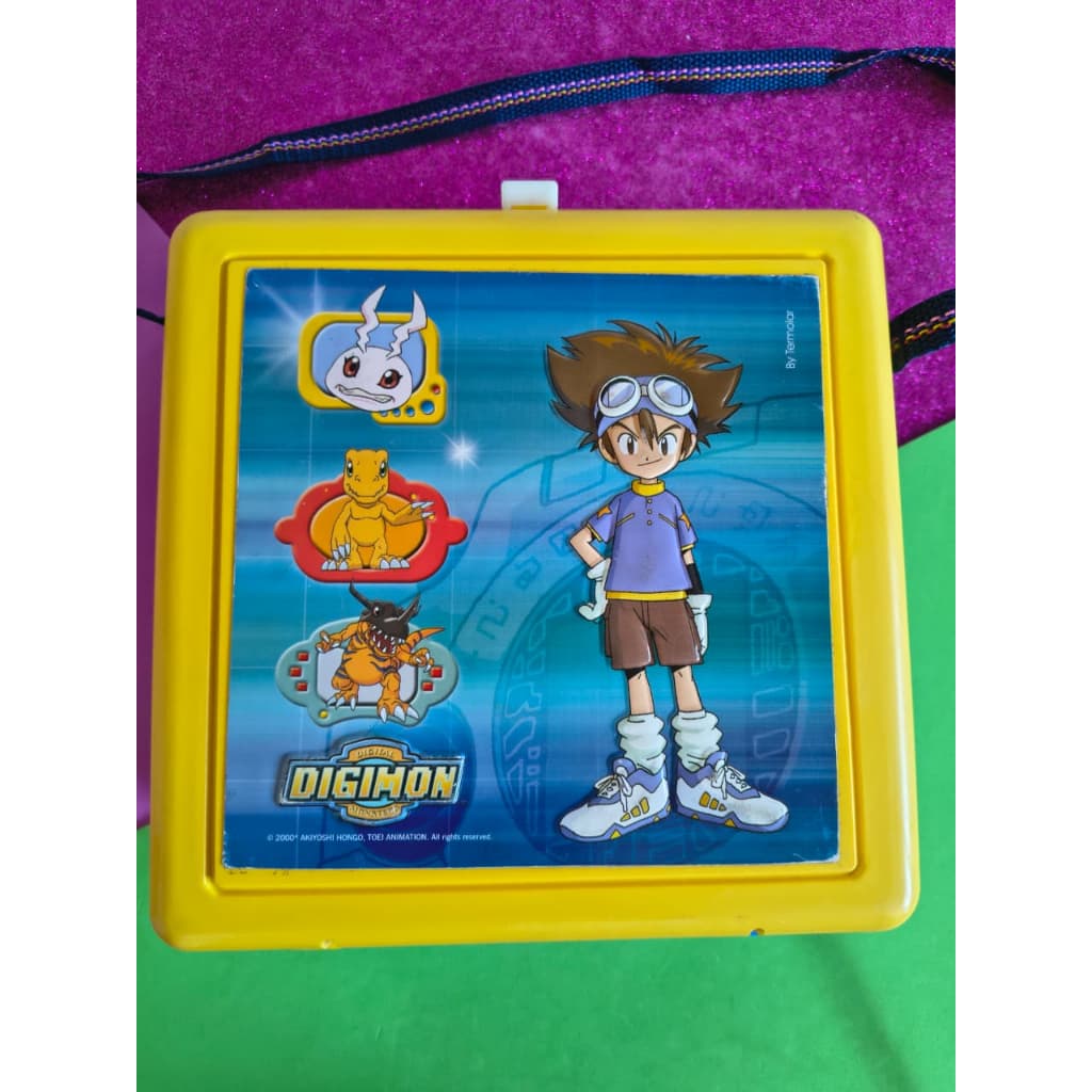 Lancheira Digimon Vintage Termolar Completa com Garrafa e Pote Rara Anos 2000