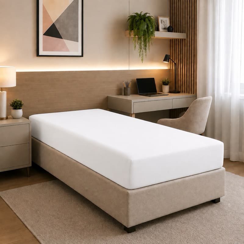 Lençol Solteiro 400 fios  Avulso Micropercal Elástico 100% Poliéster para Colchão 1,90m x 0,90m Várias Cores