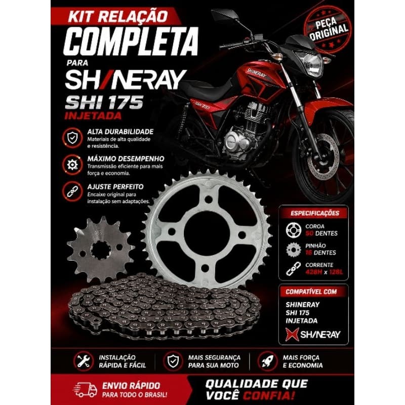 Kit Tração, Transmissão, Relação Shi175 Modelo Original