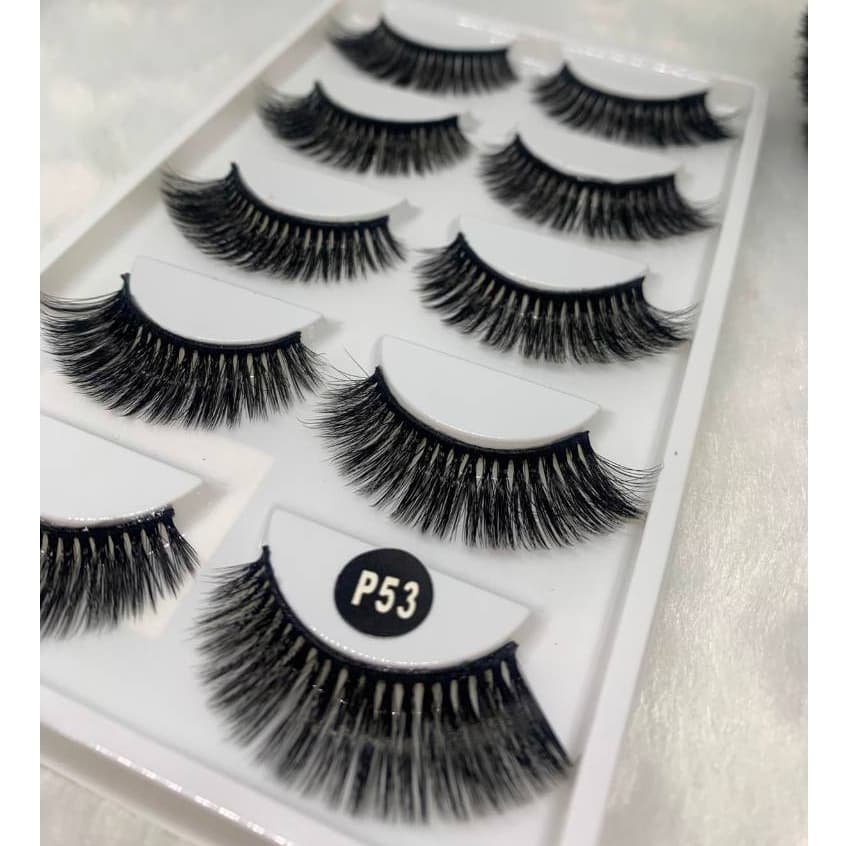 Cílios Postiços 6D - Leves e Flexíveis com Efeito Natural e Reutilizáveis - Efeito Extenção/Premium