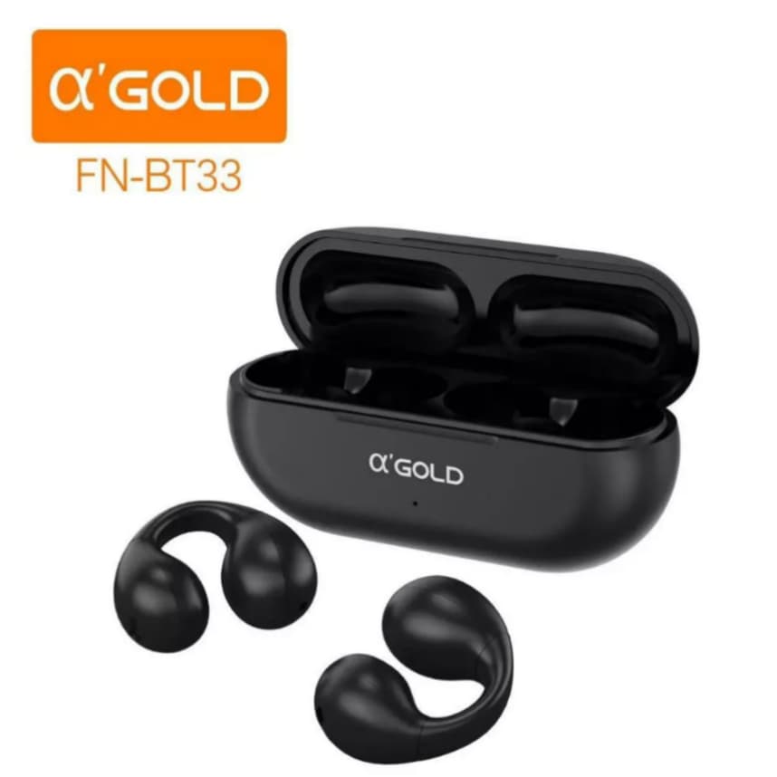 Fone de Ouvido Bluetooth α’GOLD FN-BT33 TWS Estéreo OWS Bluetooth 5.3 4h Conforto Open-Ear