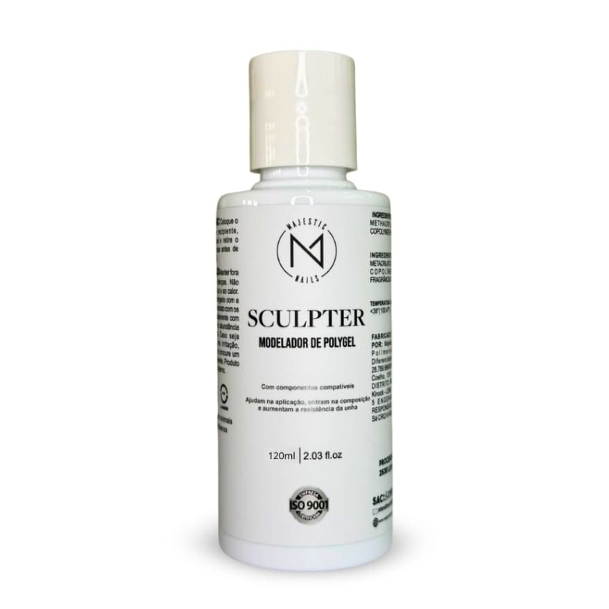 KIT 2 MODELADOR de POLYGEL SCULPTER Alongamento de unha, Estrutura reforçada 120ml Majestic Nails