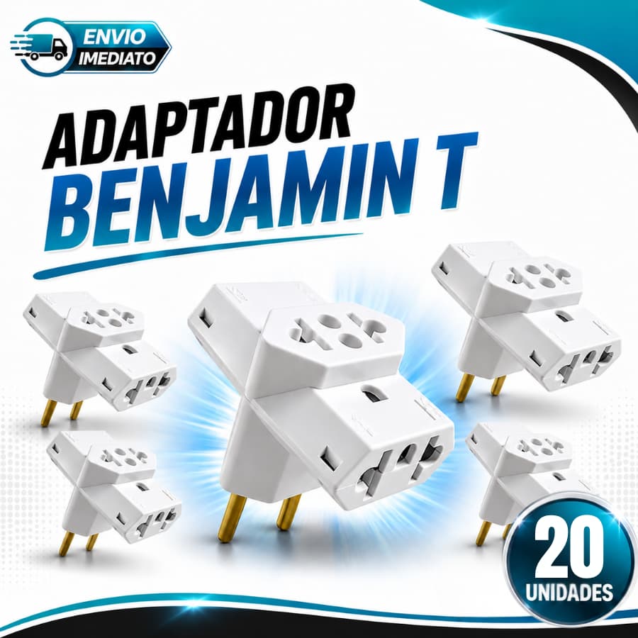 Adaptador Benjamin T 20 Unidades 10A/20A Multiuso Universal