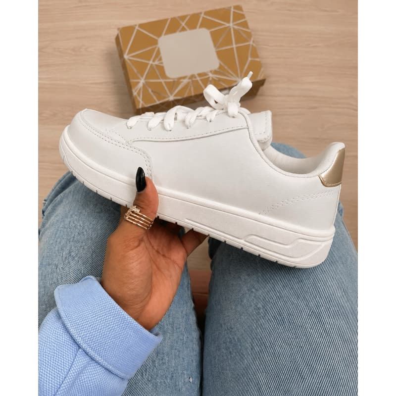 Tênis Feminino Sapatênis Branco Macio e Confortável Leve Macio Promoção Envio Rapido