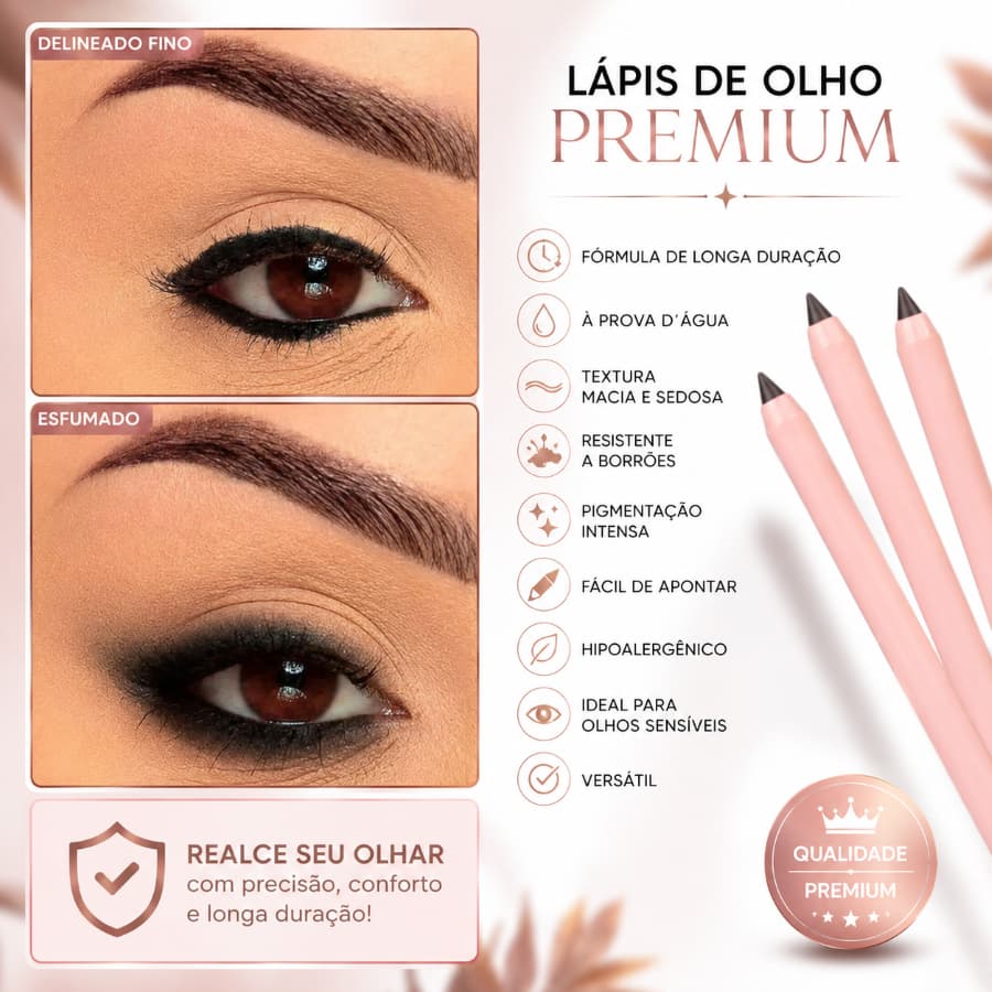 Lápis de Olho Preto Intenso Eye Catching Ruby Rose