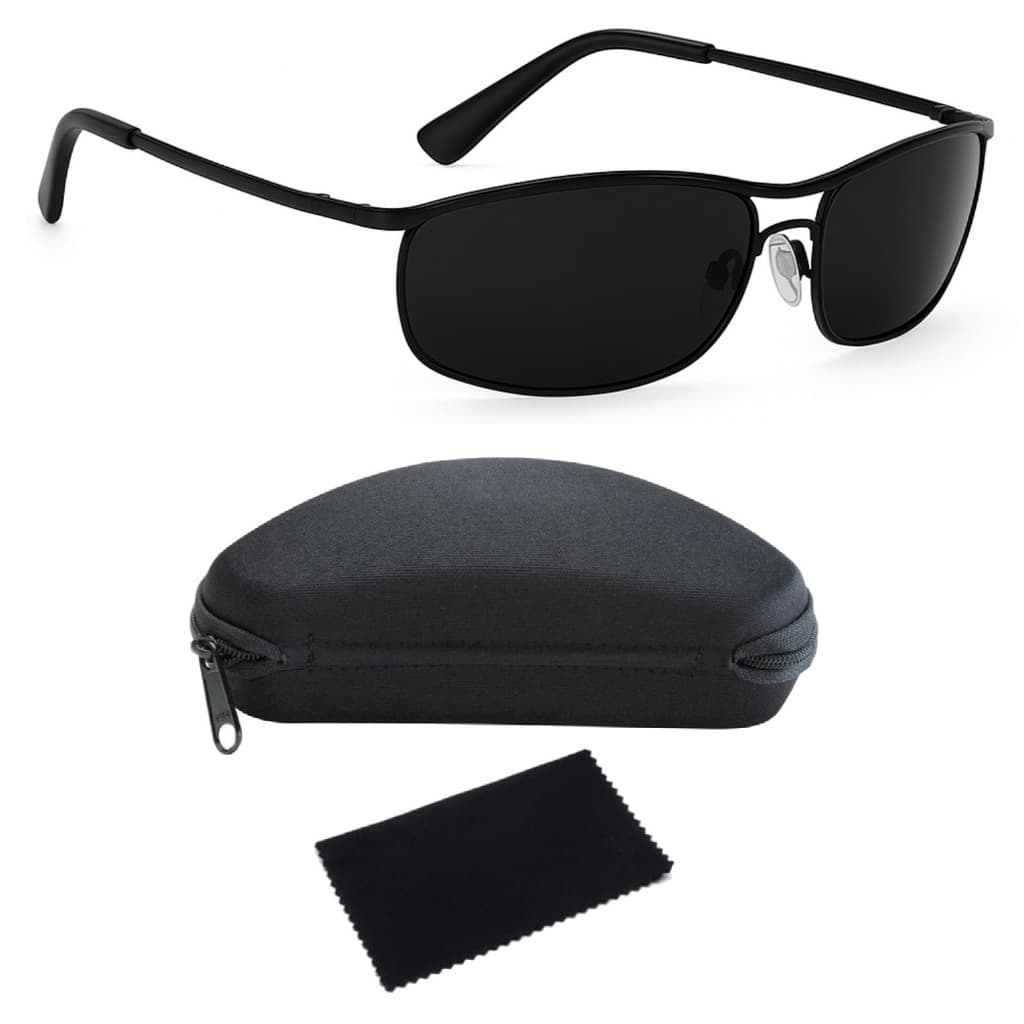 Óculos De Sol Masculino Feminino Preto Proteção UV400 Premium Esportivo Clássico Piloto + Acessórios