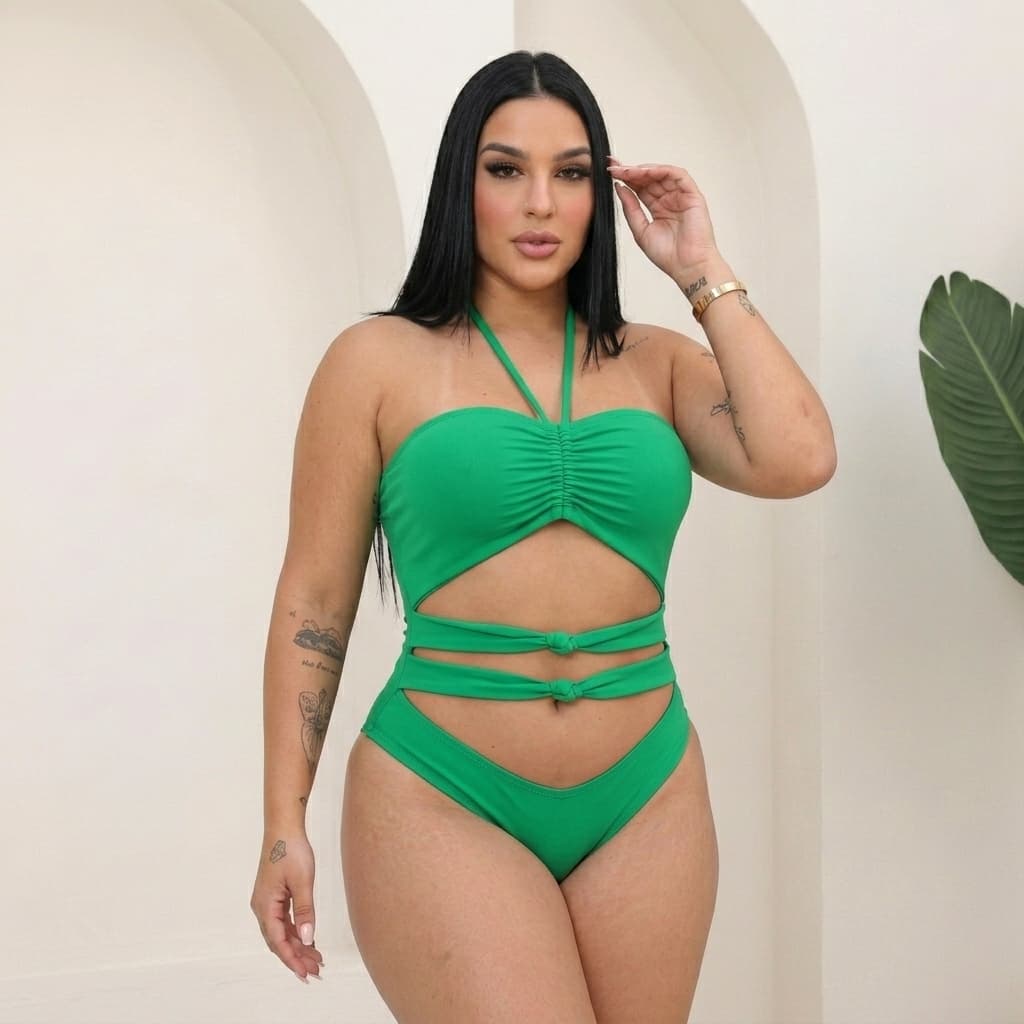 Body Aberto Barriga Nó Barriga Tomara que Caia Ajustável Recortes Veste 34 ao 42