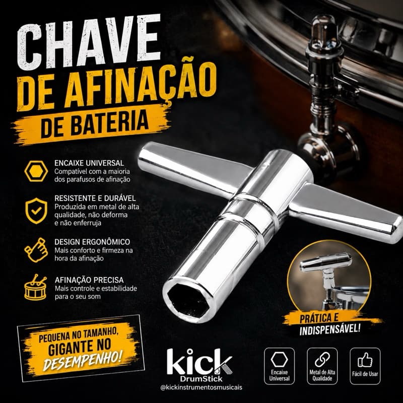 Chave de Afinação de Bateria