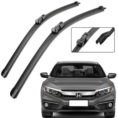 Par Palhetas Limpador de Parabrisa Paleta Silicone Honda Civic G10 2017 2018 2019 2020 2021