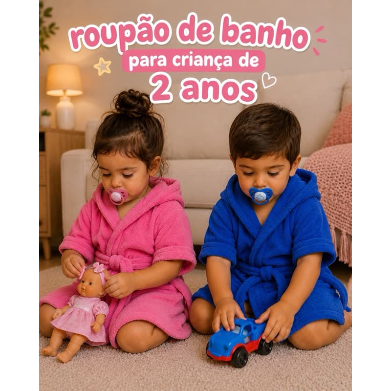 ROUPÃO DE BANHO DE  BEBÊ DE 2 ANOS. PÓS BANHO. PÓS PISCINA. ROUPÃO DE INFANTIL. ROUPÃO DE BANHO.