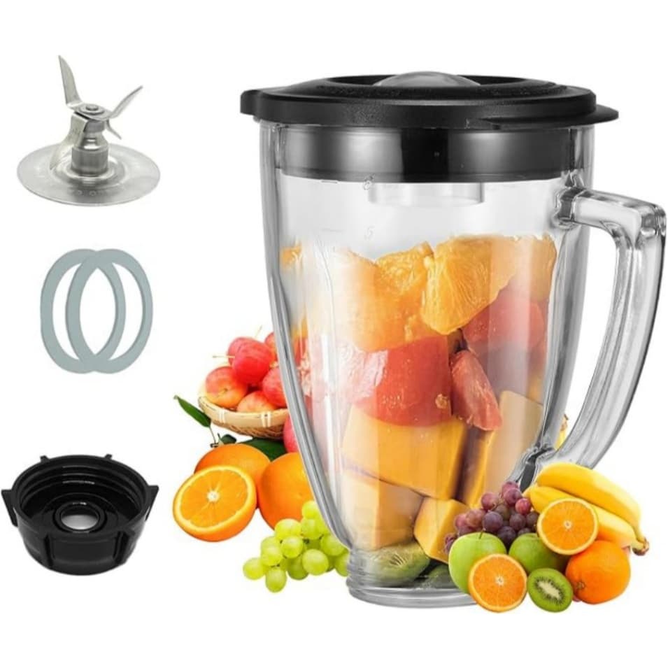 Kit de Reposição para Liquidificador Oster Classic Series - Copo de Vidro 6 Xícaras, Lâmina 4 Pontas, Base e 2 Vedações