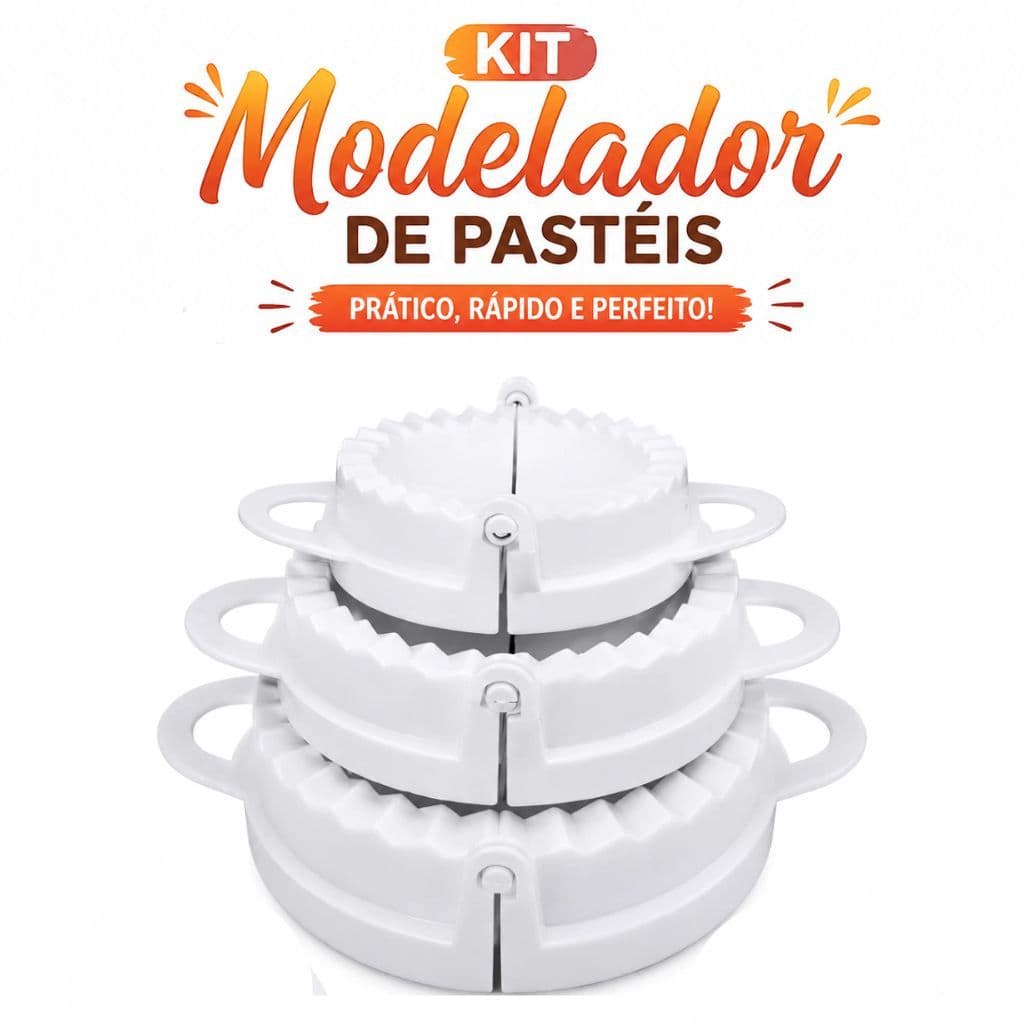 Kit 3 Formas Modeladoras De Pastel Grande Médio Pequeno Molde Para Pastel