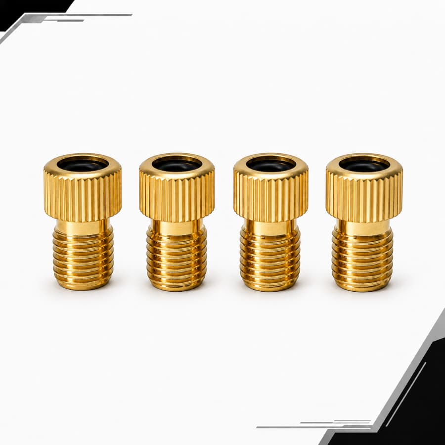 Kit 4 Adaptadores de Válvula Presta para Schrader Bicicleta