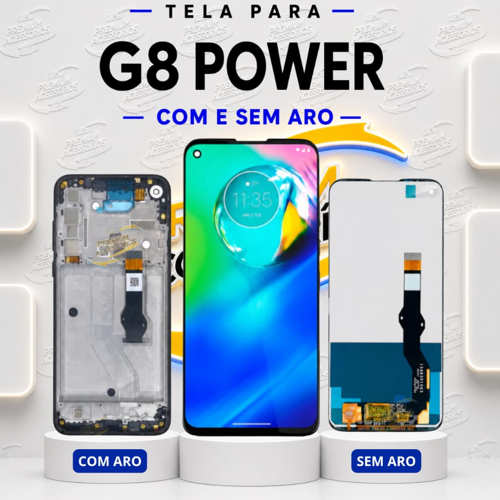Frontal Tela Display Touch Moto G8 Power XT2041-1 Pronta Entrega