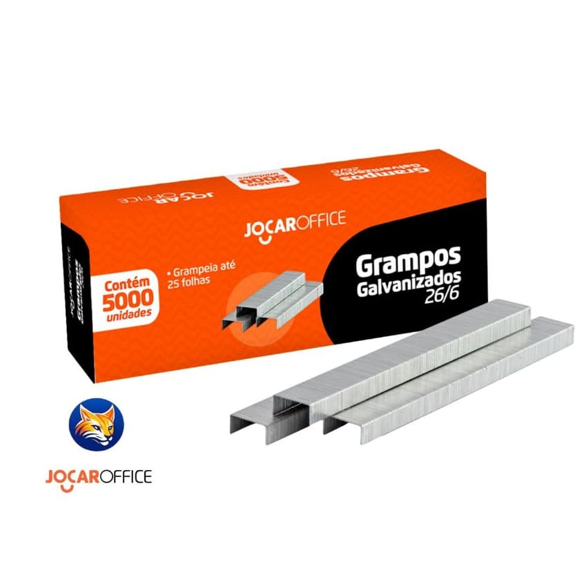 Caixa De Grampo para Grampeador 26/6 Galvanizados Caixa com 5.000 Grampos Leonora